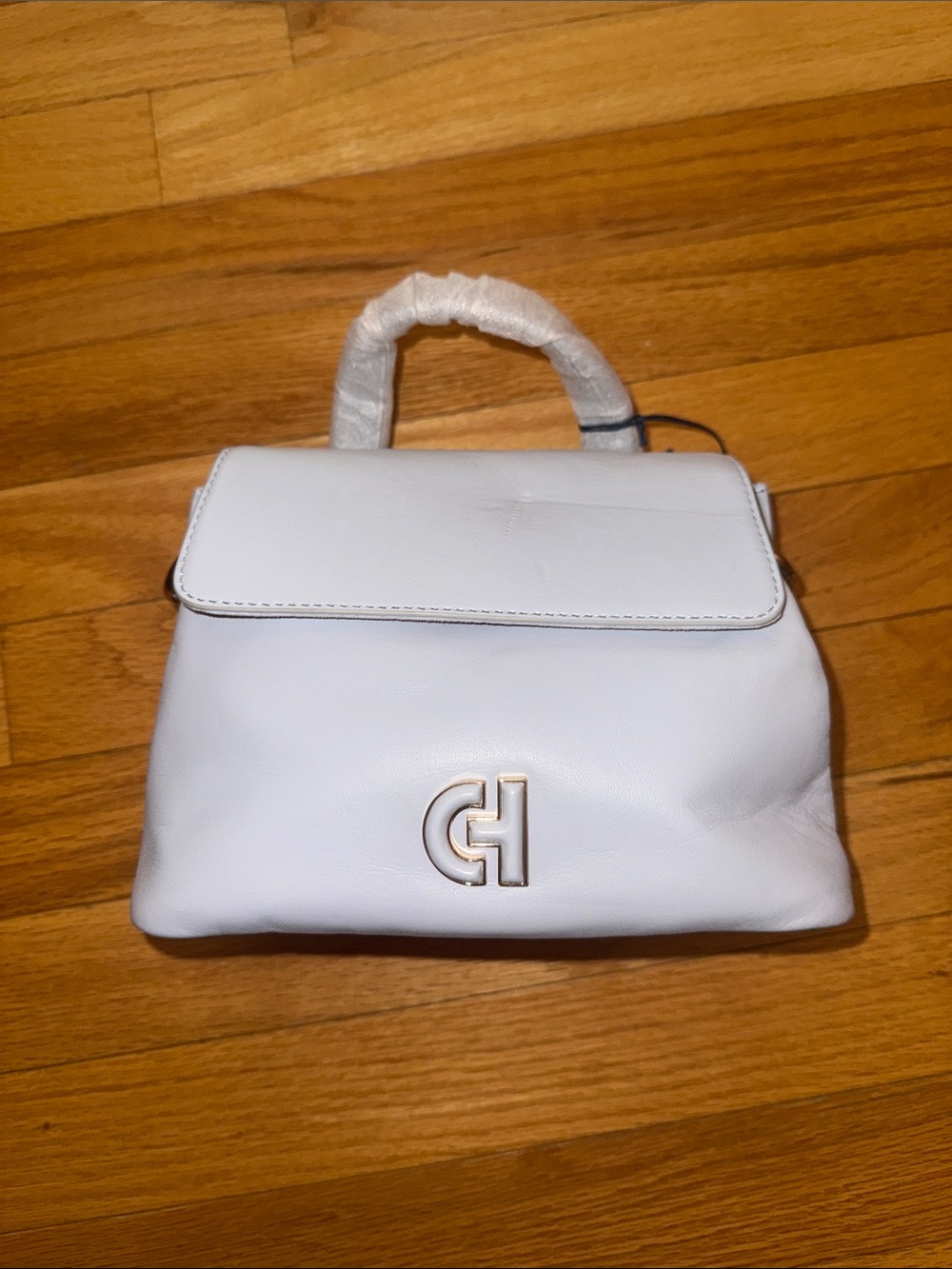 Cole Haan blue Top-Handle Satchel with CH Logo